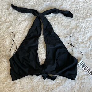 NWT Urban Outfitters Women's Sorelle Twist Halter Bra Top in Black Size XL